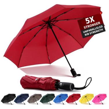 Imagem de Guarda-chuva Anntrue Windproof Travel Auto Open Close Burgundy