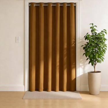 Imagem de Cortina de Porta Elegance 1,30 x 2,20m BLACKOUT/BLECAUT Sala, Quarto, 