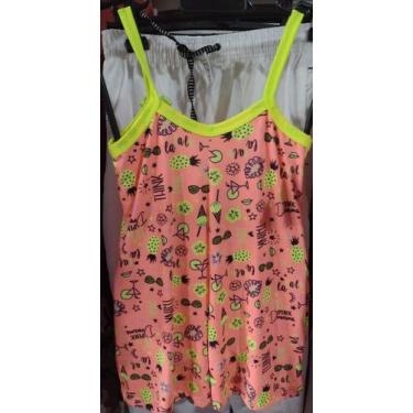 Imagem de Macaquinho infantil feminino estampado laranja - Lu modas