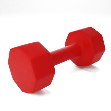 Imagem de Halter Octogonal para Musculação Cement Ps 1kg Vermelho Uso Residencial e Academias Kikos