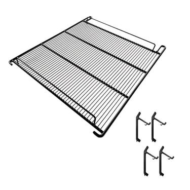 Imagem de Grade Prateleira para Freezer Conservador VF55 Preta 64x54 com 4 Ganchos Suporte Metalfrio