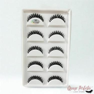 Imagem de Cílios postiços 3D H13 Mini - cartela com 5 pares - NoBrand