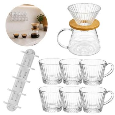 Imagem de Conjunto Para Café Com Jarra Xicaras e Suporte Decorativo - Your House