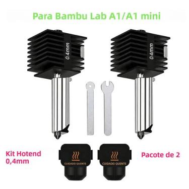 Imagem de Kit Hotend A1 Mini Com Bico De 0.4mm (2 Peças)  Substituição De Extrus