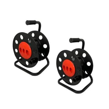 Imagem de Kit 2 carretel para extensão 20a 3 tomadas multicraft