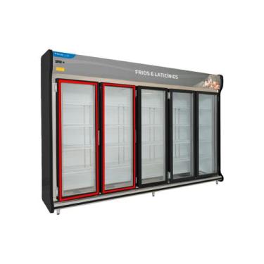 Imagem de Kit 2 Borrachas Freezer Expositor Para Polofrio Comercial 50x150, Cinz