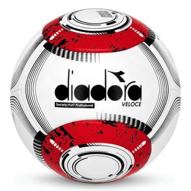 Imagem de Bola Society Diadora Fut 7 Profissional Veloce Nº 3, Branco, Preto, Ve
