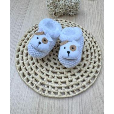 Imagem de Sapatinho de Bebê em Tricot Cachorrinho - sem marca, Branco