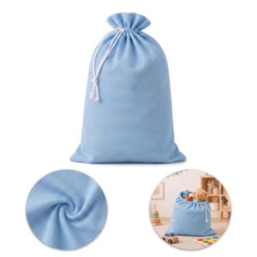 Imagem de Saco Azul Nuvem 90x70 cm com Cordão para Guardar Brinquedos Pelúcias e