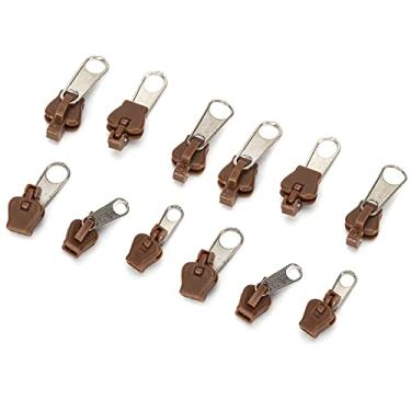 Imagem de Acessório de roupa, cabeça com zíper removível para calças para costura faça você mesmo para jaquetas para casa para jeans para artesanato(marrom)