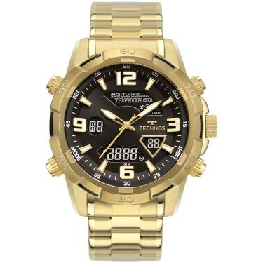Imagem de Relógio Masculino Technos Digiana W23305AB/1P 49mm Aço Dourado