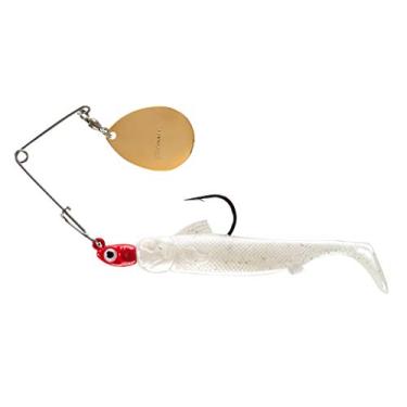 Imagem de Bomber Iscas Drumbeater Coastal Spinnerbait Isca de pesca, iscas e acessórios de pesca em água doce e salgada, 11,4 cm, 7 g, vermelho pérola prata flash