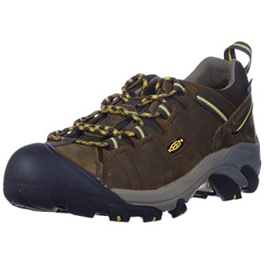 Imagem de KEEN Targhee II Tênis masculino de caminhada impermeável de altura baixa, Castanho cascata/amarelo dourado, 44