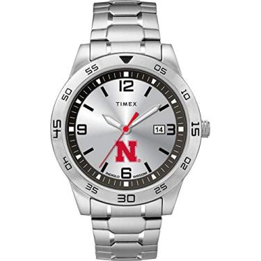 Imagem de Timex Tribute Relógio masculino Citation 42 mm Quartzo com pulseira de aço inoxidável, Nebraska Cornhuskers, Relógio de quartzo