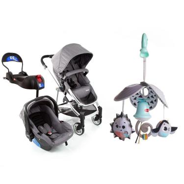 Imagem de Travel System Epic Lite Trio Infanti - Grey Steel + Mini Mobile Pack & Go - Magical Tales