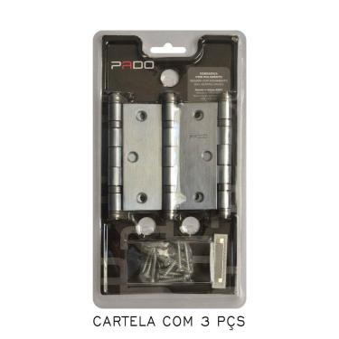 Imagem de Dobradiça Pado Com Rolamento 3025 Escovada