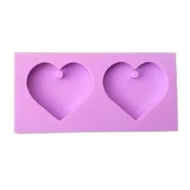 Imagem de Molde De Silicone Coração, Pingente, Chaveiro, Brinco, Resina, Confeitaria, Biscuit Molds Planet