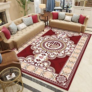 Imagem de youyoucool Tapetes multicoloridos – Tapetes modernos com padrões abstratos tapete de área de pilha média, 139,7 x 200,7 cm