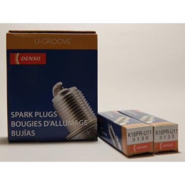 Imagem de 6 peças novas -- DENSO #3130 -- U-GroOVE - Velas de ignição padrão -- K16PR-U11