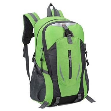 Imagem de Mochila de viagem, mochila de caminhada de tecido resistente à água de 40 l, mochila grossa e forte para laptop para acampamento ao ar livre trekking turista homens e mulheres, verde pequena surpresa