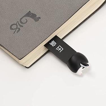 Imagem de Marcador de Página Bumbum Black Corgi em 3D – Design Criativo