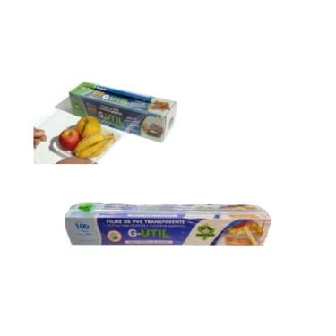 Imagem de Campineira Filme de PVC Transparente 28cm x 100m com Trilho Cortante