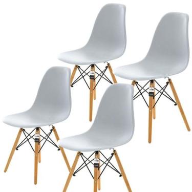 Imagem de Conjunto 4 Cadeiras Charles Eames Eiffel Cinza Claro Kzabela - Kza Bel