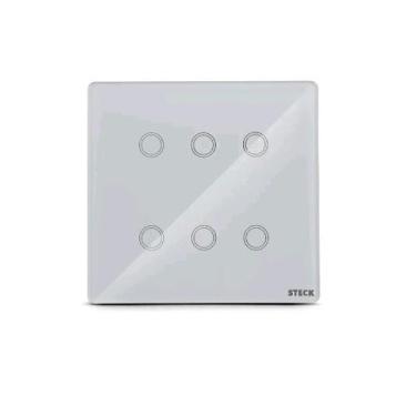 Imagem de Steck Smarteck Interruptor Inteligente 6 Módulos 4X4 Touch Branco