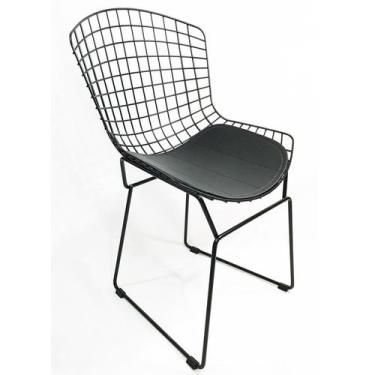 Imagem de Cadeira Para Cozinha Bertoia Preta - Poltronas Do Sul