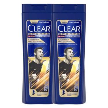 Imagem de Shampoo Clear Men Limpeza Profunda 200ml  Kit Com Duas Unidades