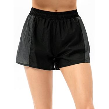 Imagem de Tingpai Shorts de corrida fe no 2 em 1 shorts espo vos pa treino fitness ciclismo academia atlética casa roupas espo vas 1 peça