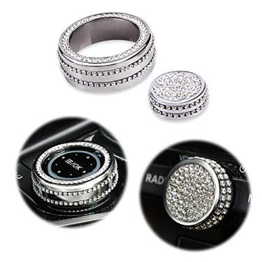 Imagem de PGONE Bling Crystal Accessories Parts Capas de Ar Condicionado Tampas de Botão AC Decalque Interno para Infiniti Q50