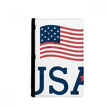Imagem de I Love USA Bandeira América Cultura Porta-passaporte Notecase Burse Carteira Capa Cartão Bolsa, Multicolor