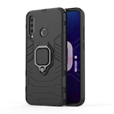 Imagem de YUNCHAO Caixa de telefone Case de proteção à prova de choque PC + TPU com suporte de anel magnético para Huawei Honor 10i capa para celular