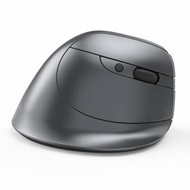 Imagem de F-26C Mouse sem fio de modo duplo recarregável com silencioso 2,4 GHz BT cinza