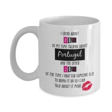 Imagem de SpreadPassion Caneca de Portugal, caneca de café de Portugal, presentes de Portugal, presente de aprendizagem de língua portuguesa, caneca de amigo de Portugal, ideia de presente de aniversário