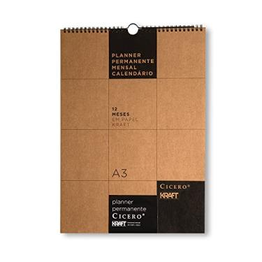 Imagem de Planner Permanente Calendário De Parede Mensal Kraft, Cicero