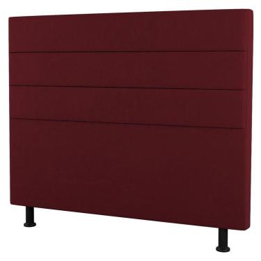 Imagem de Cabeceira Solteiro Malik 90cm Suede Bordô