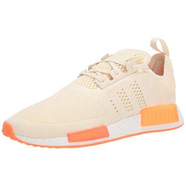 Imagem de Adidas NMD_R1 Tênis masculino, Branco creme/branco-creme/laranja gritante, 40