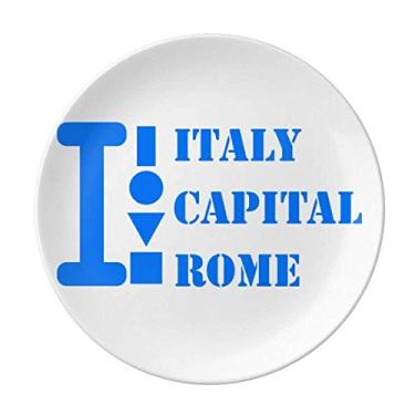 Imagem de Prato romano decorativo de porcelana Salver da Italy Capital