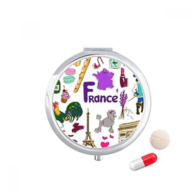 Imagem de Porta-comprimidos com a bandeira nacional de animais da França Landscap