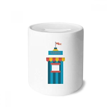Imagem de DIYthinker Incrível caixa de moedas de cerâmica com ilustração de bilhetes de parque, presente de cofrinho