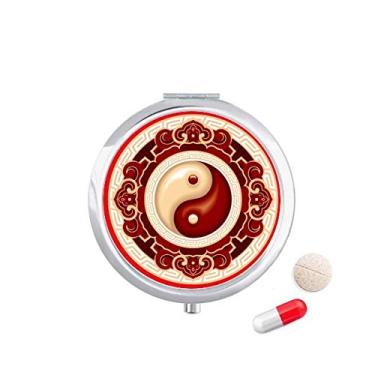 Imagem de China Taichi Padrão Oito Diagramas Caixa de Armazenamento de Remédio Dispensador de Remédio
