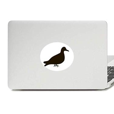 Imagem de Adesivo de vinil com emblema de animal de pombo preto para notebook