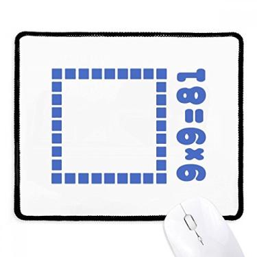 Imagem de Mousepad com estampa de ilustração azul, borda costurada, tapete de borracha para jogos