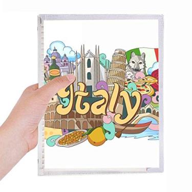 Imagem de Caderno de grafite da Catedral de Milão Pisa com folhas soltas diário recarregável