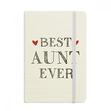 Imagem de Caderno de anotações Best aunt ever com citação de parentes oficial de tecido rígido diário clássico