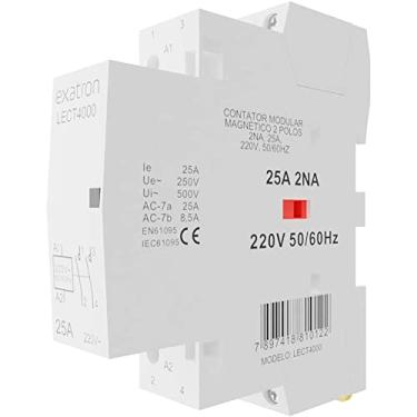 Imagem de Contador Circuito Comando Modular Bipolar 25A 2NA 2 Polos DIN 35mm Exatron - 220V