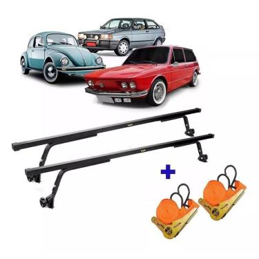 Imagem de Rack Teto + 2 Cintas Universal Carros Antigos Com Calha