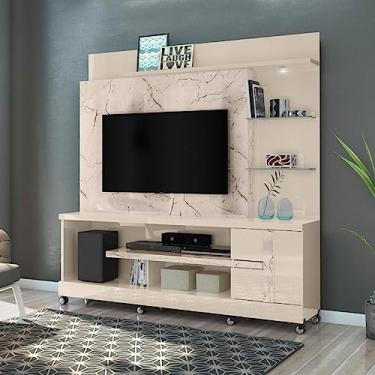 Imagem de Madetec, Home Theater Alan para TV de até 55 polegadas COM RODÍZIO - CALACATA/OFF WHITE - Madetec